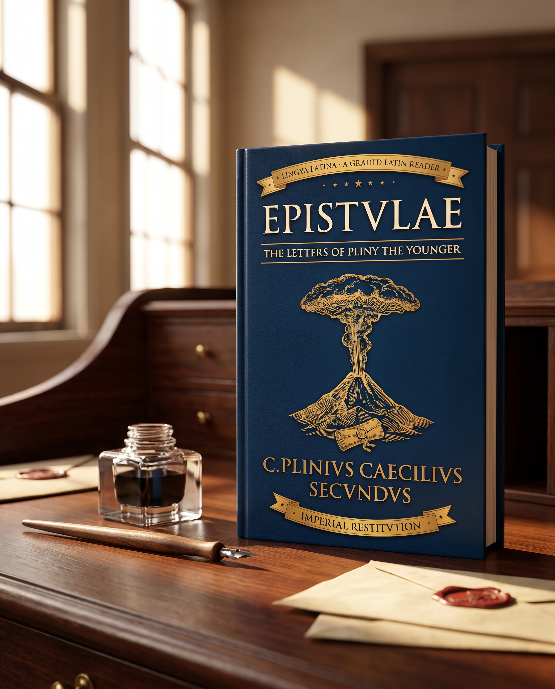 epistulae Latin reader — cinematic book photo