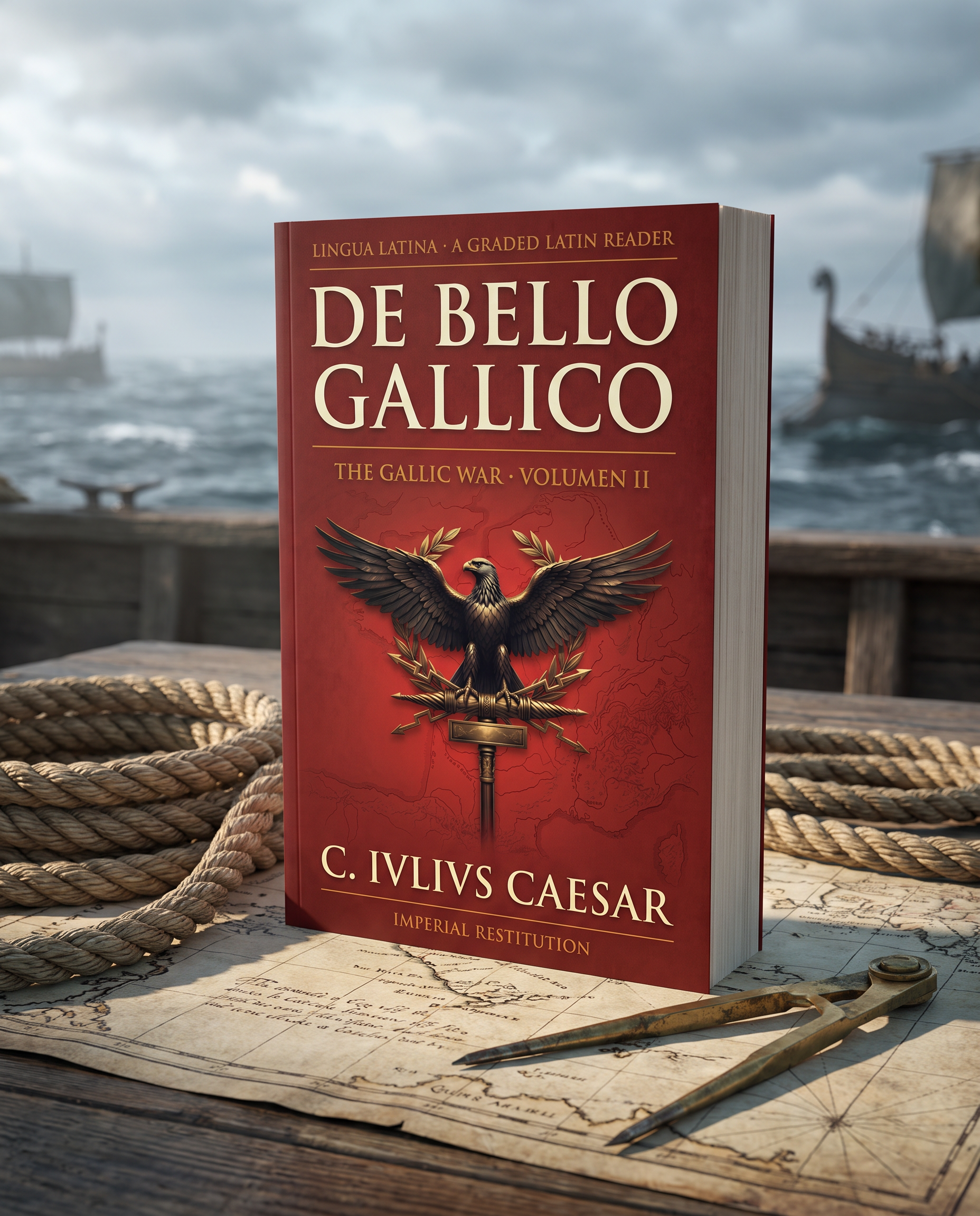 gallico 2 Latin reader — cinematic book photo