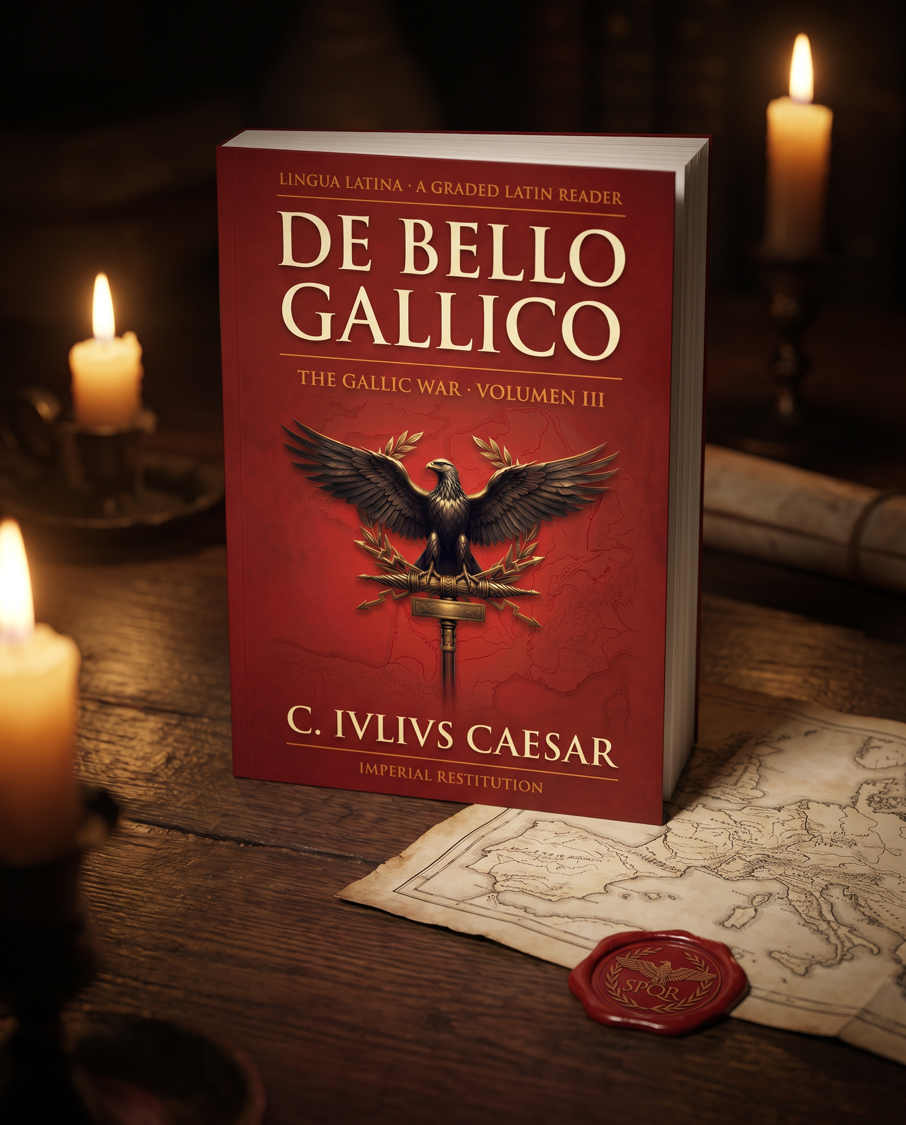 gallico 3 Latin reader — cinematic book photo