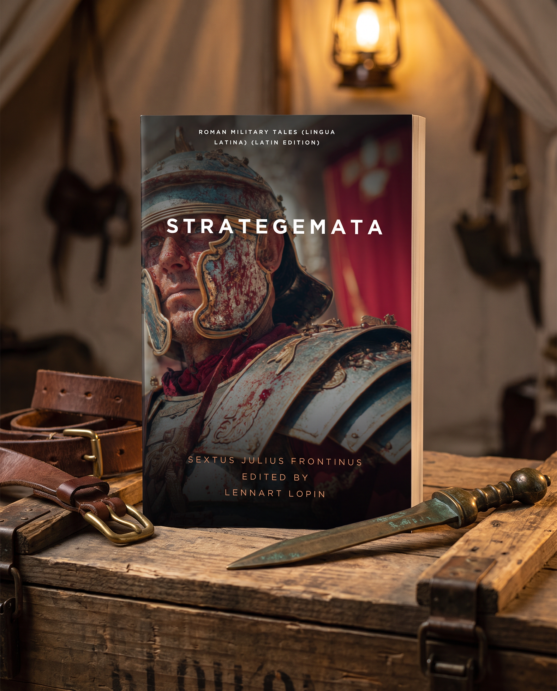 strategemata 1 Latin reader — cinematic book photo