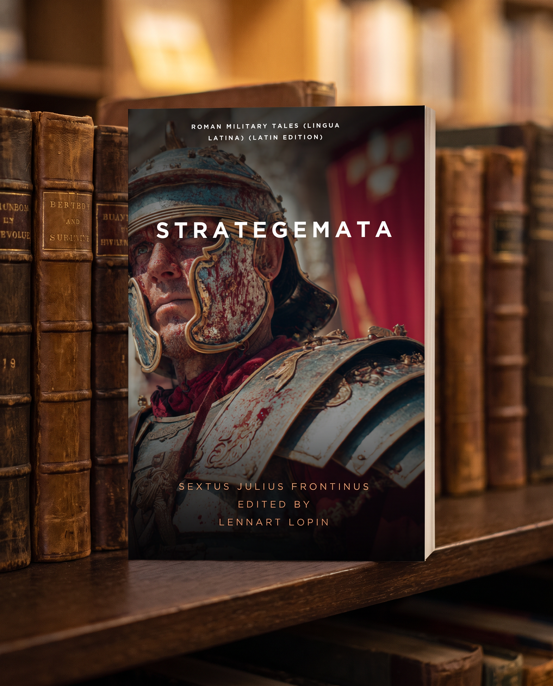 strategemata 1 Latin reader — cinematic book photo