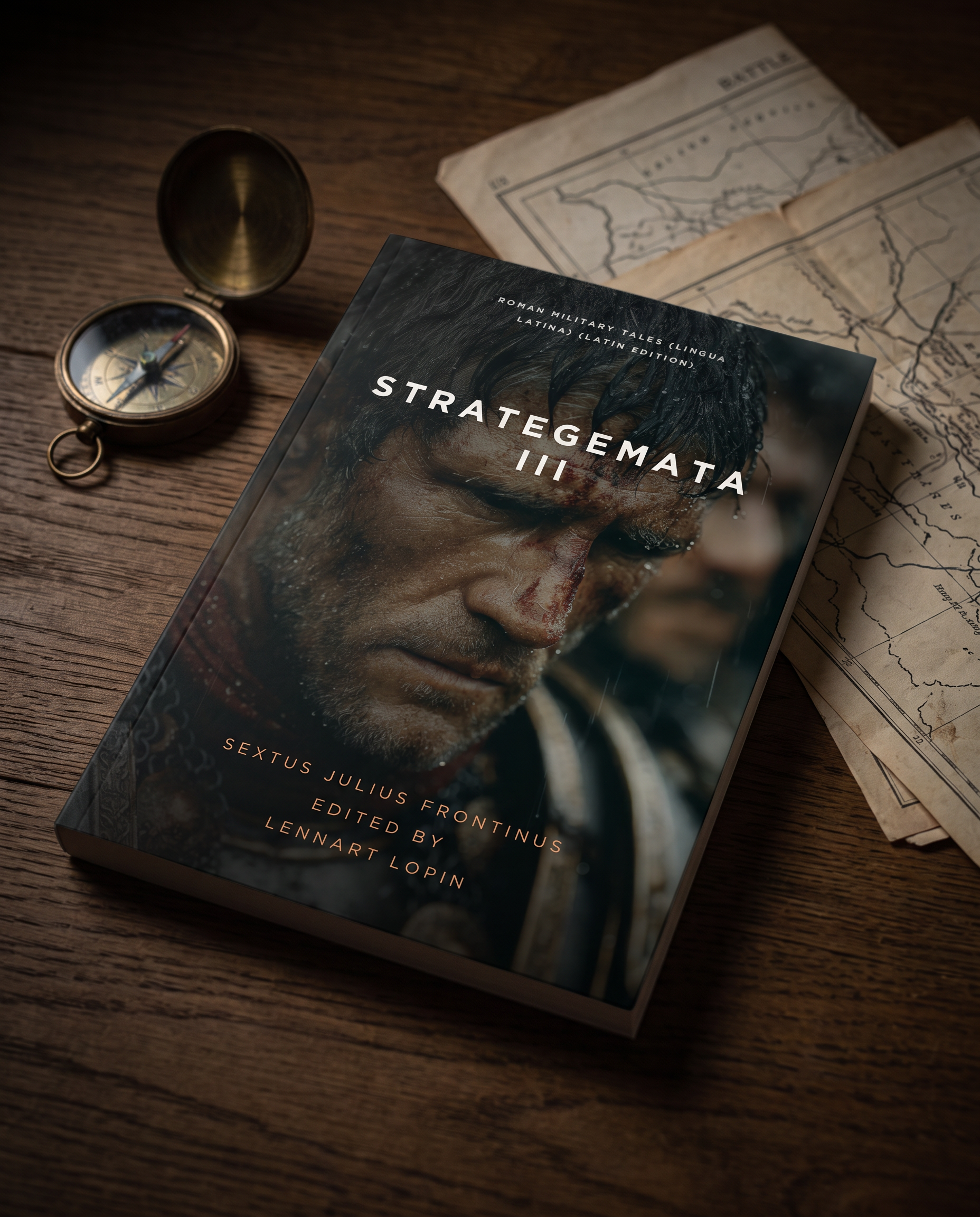 strategemata 3 Latin reader — cinematic book photo
