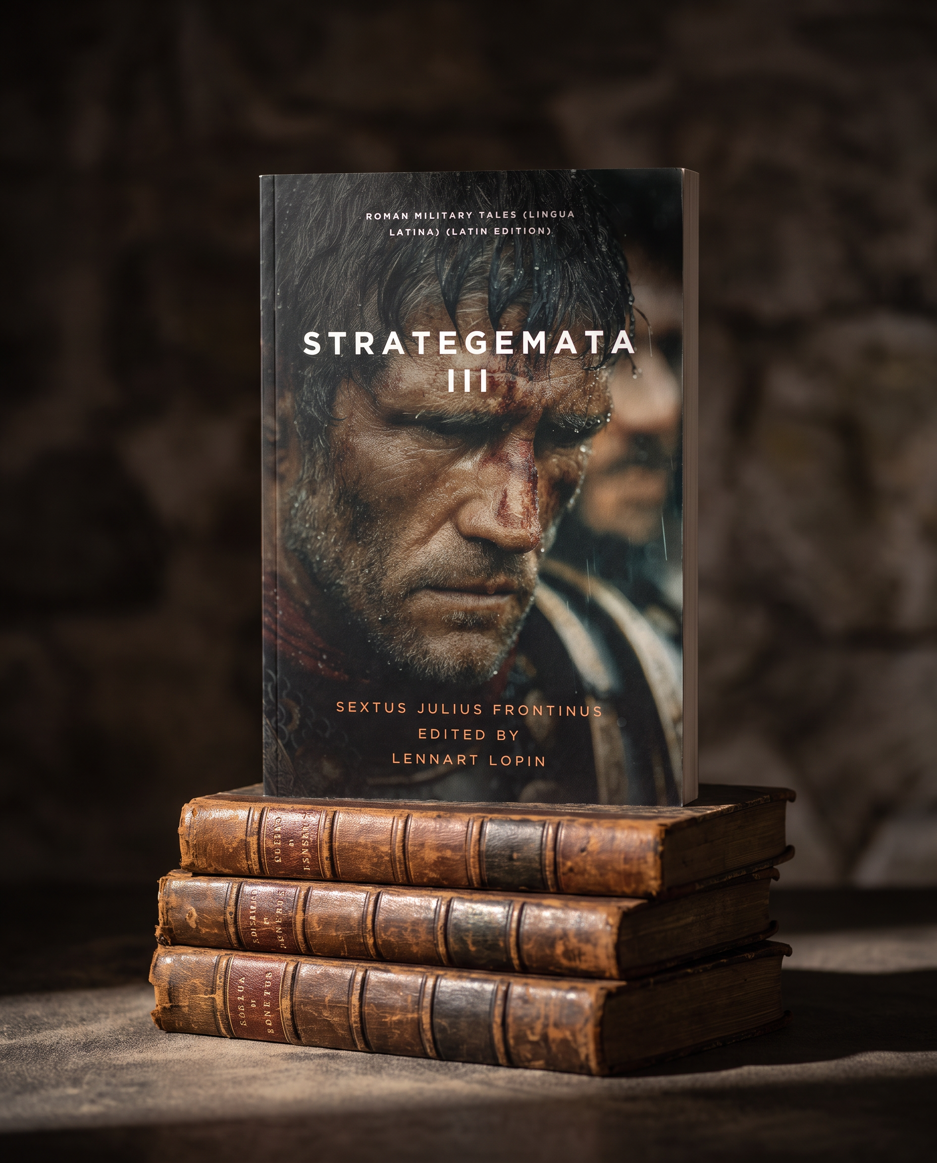 strategemata 3 Latin reader — cinematic book photo